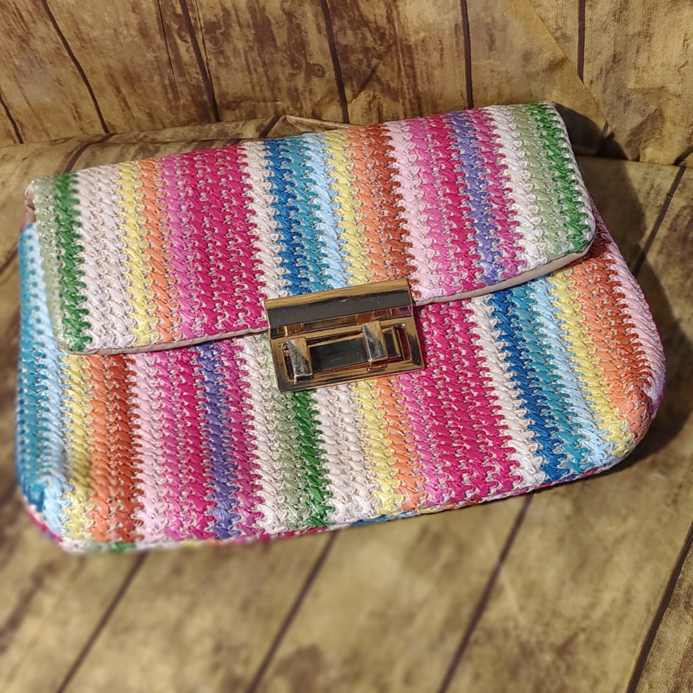 Multicolor Crochet Clutch